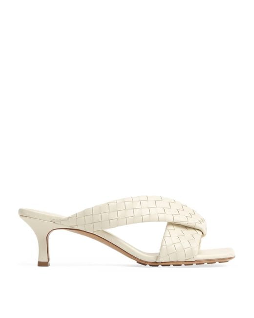 Bottega Veneta Natural Leather Intrecciato Riva Mules 50