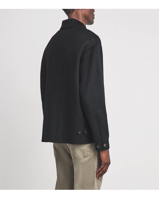 FRAME Black Double-Face Wool Bomber Jacket for men