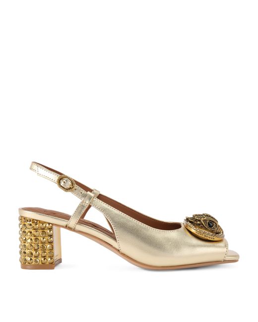 Kurt Geiger Metallic Leather Chelsea Slingback Pumps