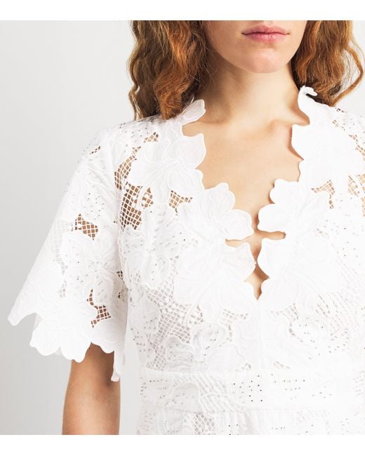 Sandro White Guipure Lace Mini Dress
