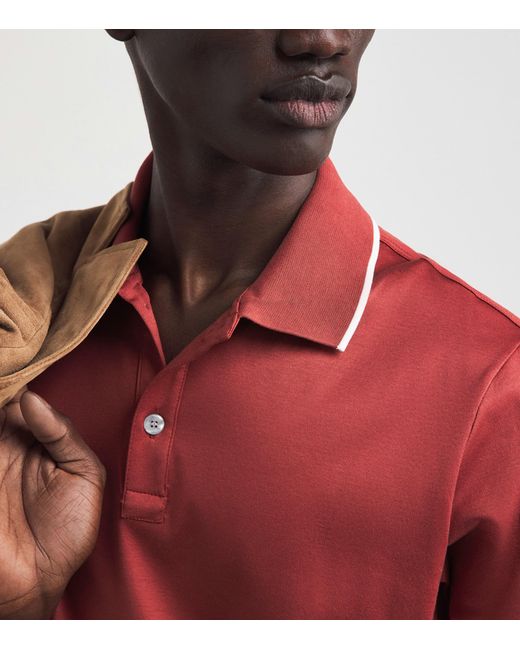 Paul & Shark Red X Kl Rahul Aqua Touch Cotton Interlock Polo Shirt for men