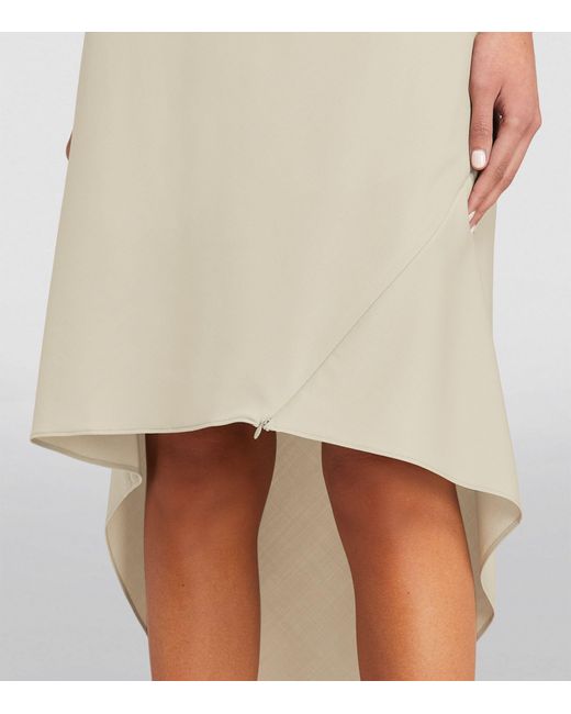Helmut Lang White Virgin Wool Midi Dress
