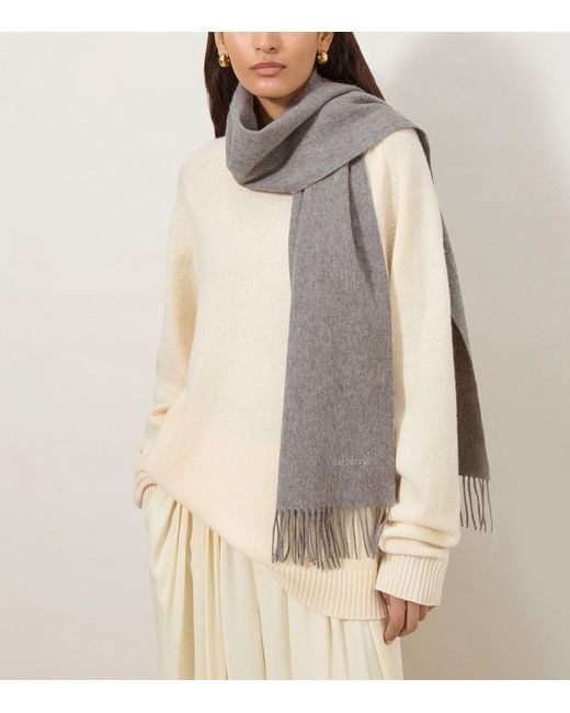Mulberry Gray Small Merino Wool Scarf