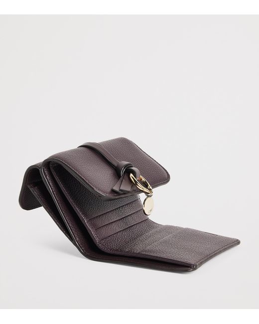 Chloé Purple Small Leather Alphabet Trifold Wallet