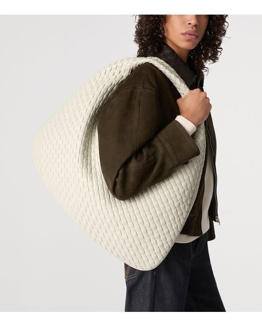 Bottega Veneta Natural Maxi Leather Veneta Shoulder Bag