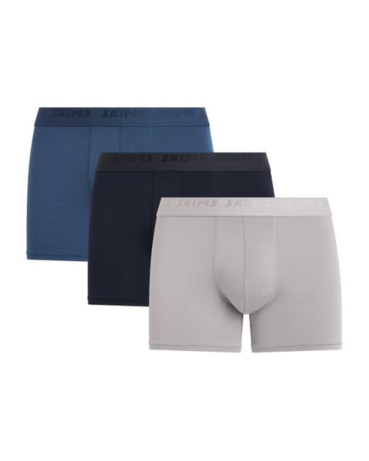 Skims Blue Stretch Boxer Briefs for men