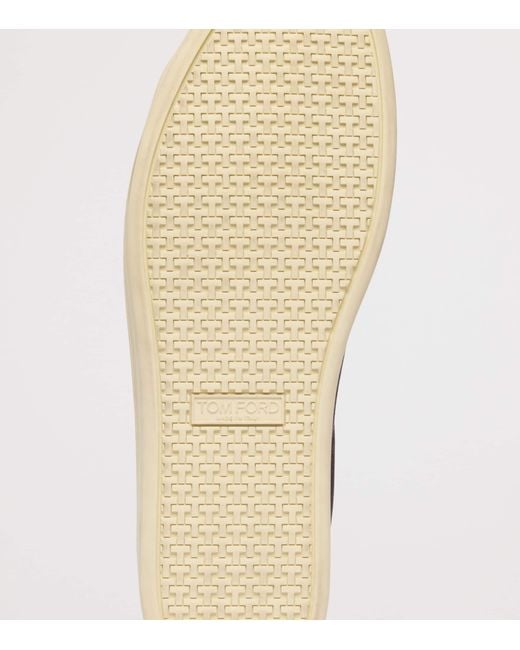 Tom Ford Brown Suede Warwick Sneakers for men