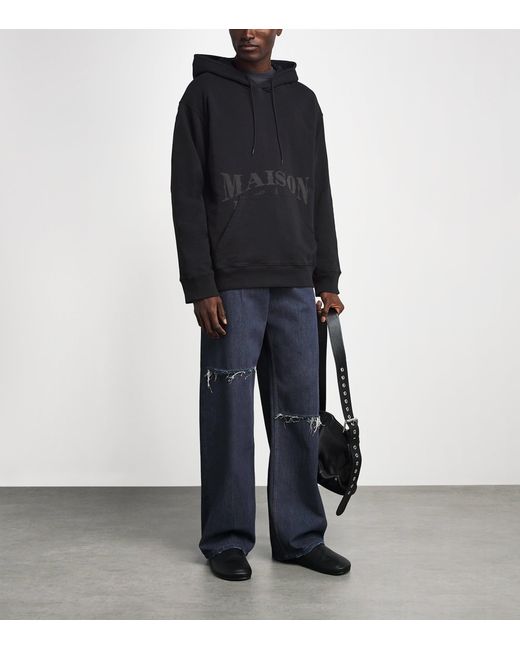 MM6 by Maison Margiela Black Oversized Logo Hoodie