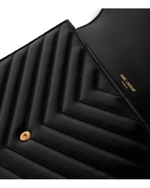 Saint Laurent Black Small Envelope Clutch Bag