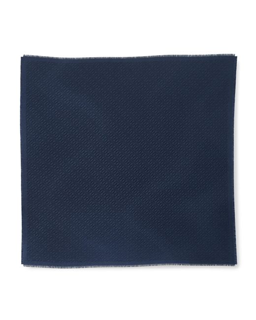 Cartier Blue Silk C De Shawl