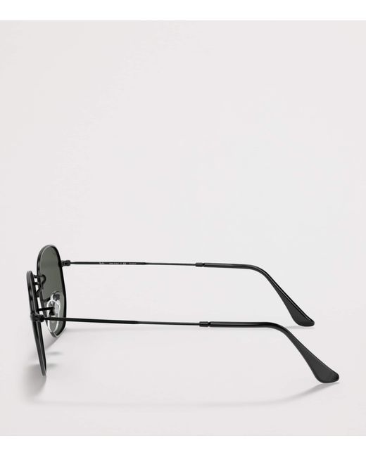 Ray-Ban Gray Metal Hexagonal Irregular Sunglasses