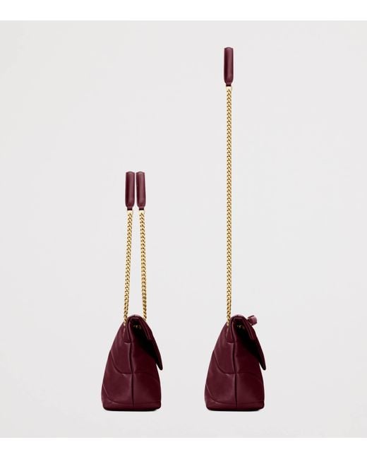 Saint Laurent Purple Small Puffer Shoulder Bag