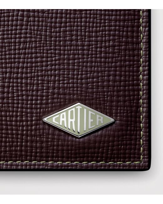 Cartier Purple Leather Losange Card Holder for men