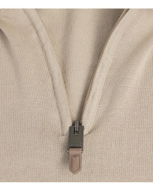 Canali Natural Cotton Half-Zip Sweater for men