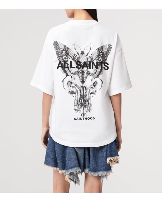 AllSaints White Organic Cotton Halis Amelie T-Shirt