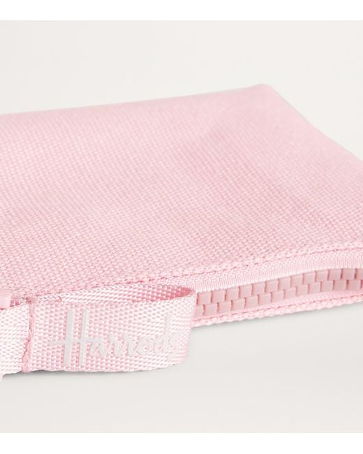 Harrods Pink Cotton Logo Coin Purse