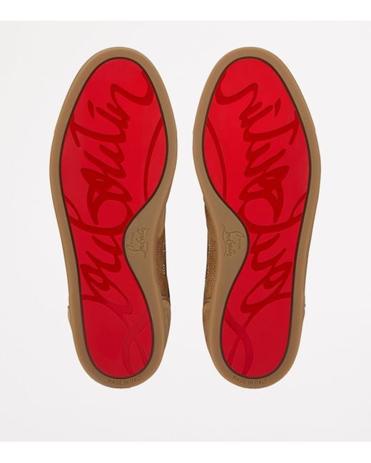 Christian Louboutin Brown Tutti Rui Crosta Suede Sneakers for men