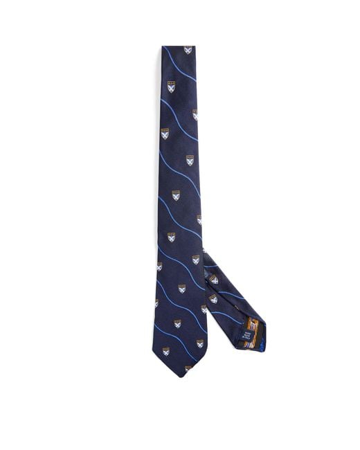 Polo Ralph Lauren Blue Silk Crest Tie for men