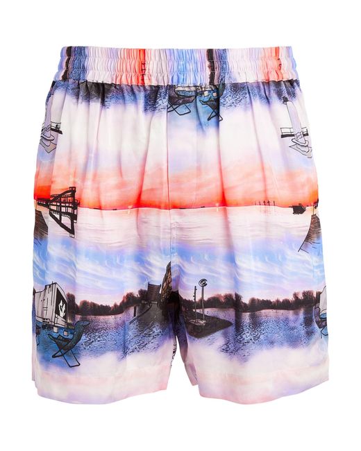 WOOD WOOD Multicolor Graphic Print Shorts for men