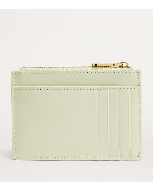 Harrods Natural Leather Zip-Up Card Holder