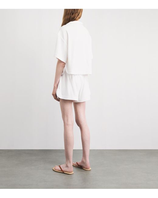 Polo Ralph Lauren White Organic Cotton Terry Polo Shirt And Shorts Set