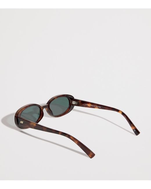 Le Specs Green Oval Outta Love Sunglasses