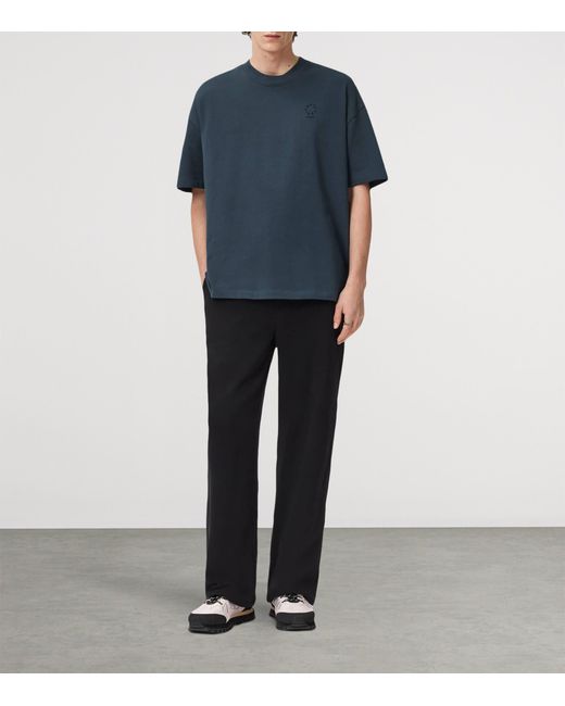 AllSaints Blue Organic Cotton Haven T-Shirt for men