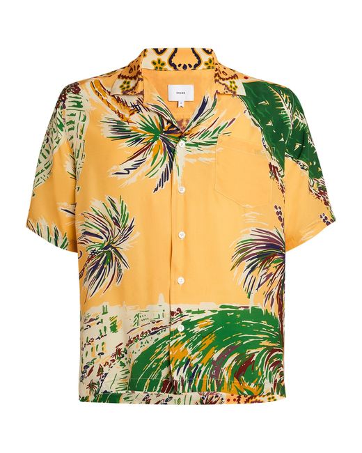 Rhude Yellow Silk Palmina Shirt for men