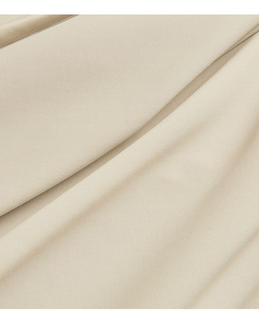 Helmut Lang White Virgin Wool Midi Dress