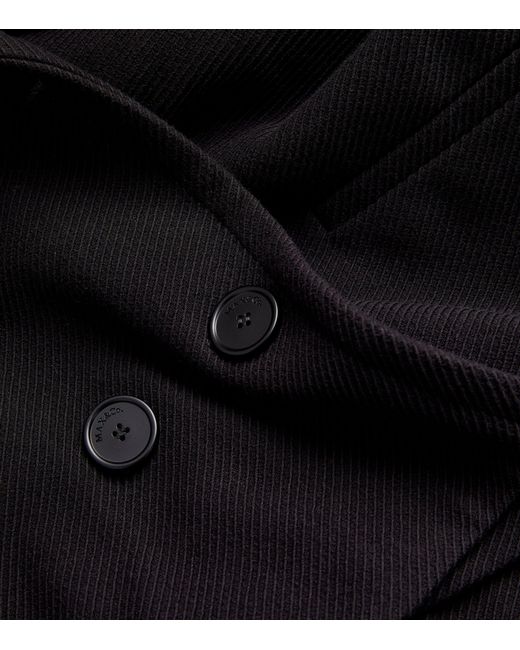 MAX&Co. Black Jersey Double-breasted Blazer