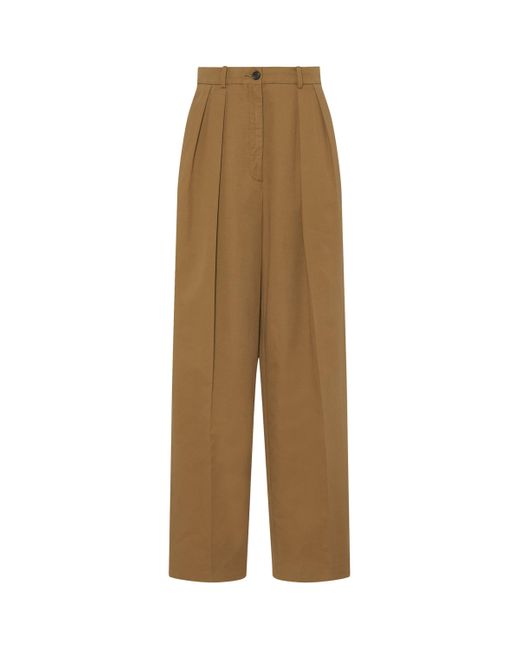 The Row Natural Igor Wide-Leg Tailored Trousers