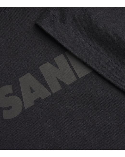 Jil Sander Black Cotton Logo T-Shirt