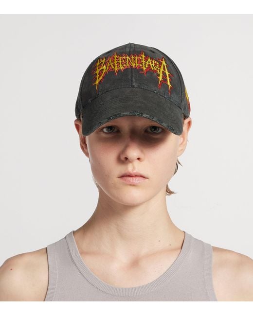 Balenciaga Black Cotton Wet Brush Cap
