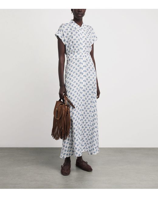 Maje White Floral Mini Dress