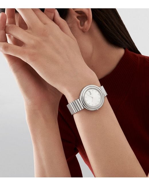 Piaget Metallic Stainless Steel And Diamond Possession Watch