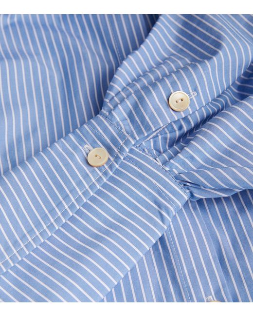 Palmer//Harding Blue Striped Wandering Shirt Dress