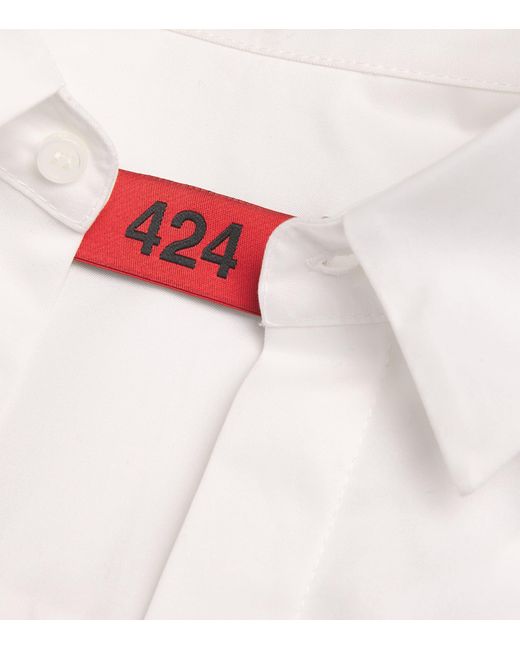 424 White Cotton Logo Shirt for men