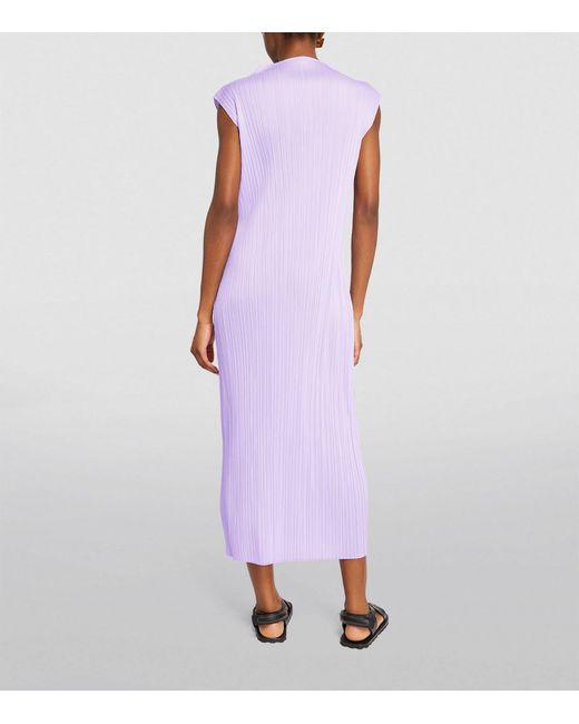 Pleats Please Issey Miyake Purple Monthly Colors April Maxi Dress