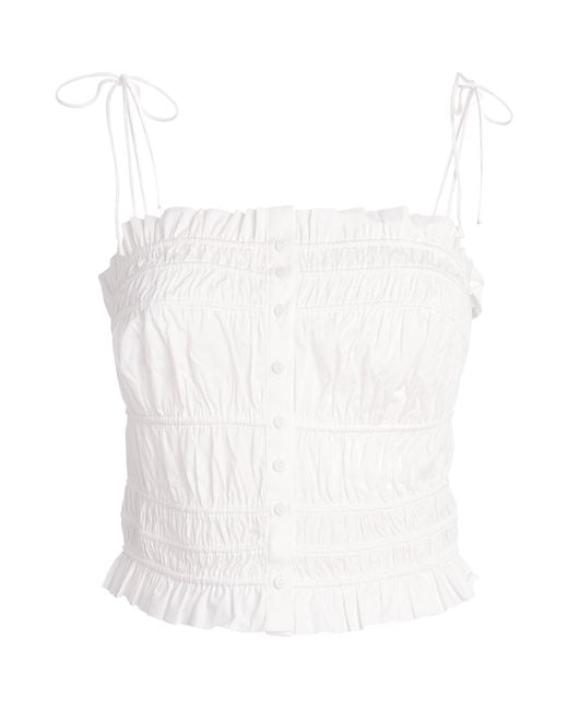 Skims White Cotton-Blend Poplin Apparel Cami Top