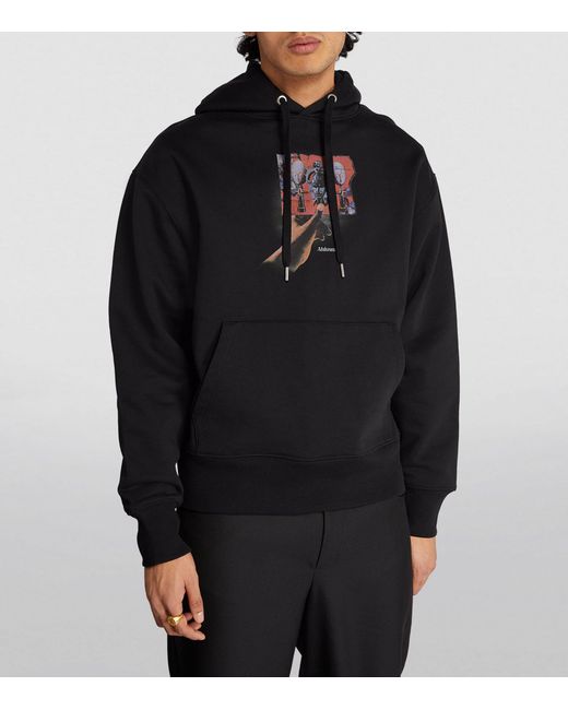 Ahluwalia Black Recognise Me Graphic Print Hoodie for men