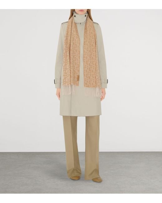 Burberry Natural Cashmere B Charm Scarf