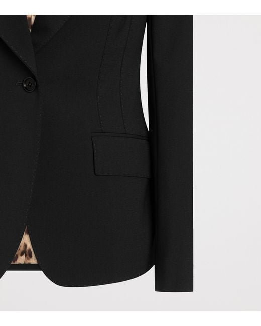 Dolce & Gabbana Black Wool-Blend Blazer