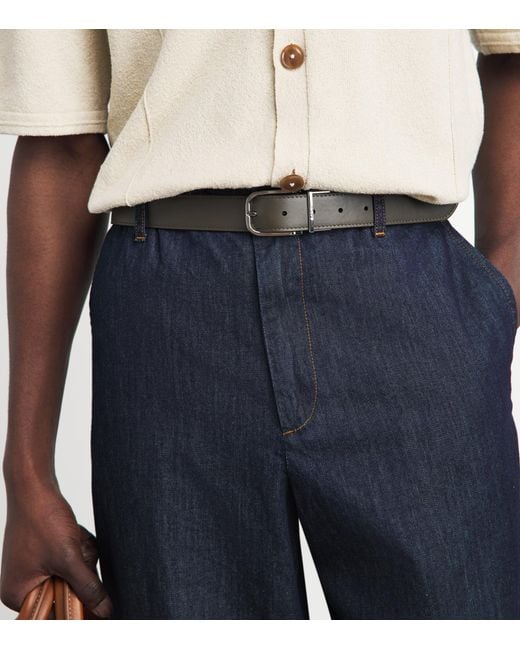 Paul Smith Brown Reversible Leather Belt for men