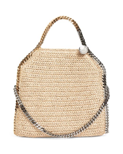 stella mccartney raffia tote bag