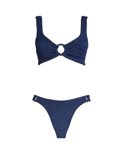 Hunza G Blue Metallic Hallie Bikini