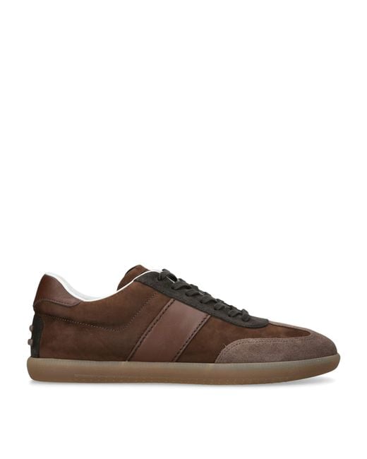 Tod's Brown Suede Cassetta Leggera Sneakers for men