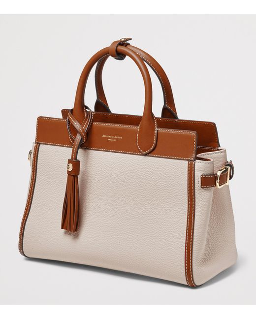 Aspinal Brown Leather Savannah Top-Handle Bag