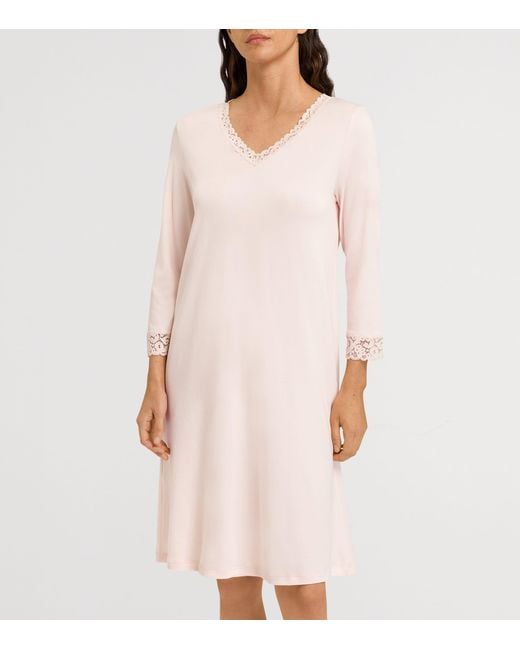 Hanro Pink Cotton Moments Nightdress