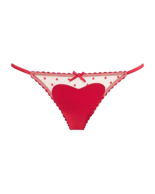 Fleur du Mal Red Amour Thong