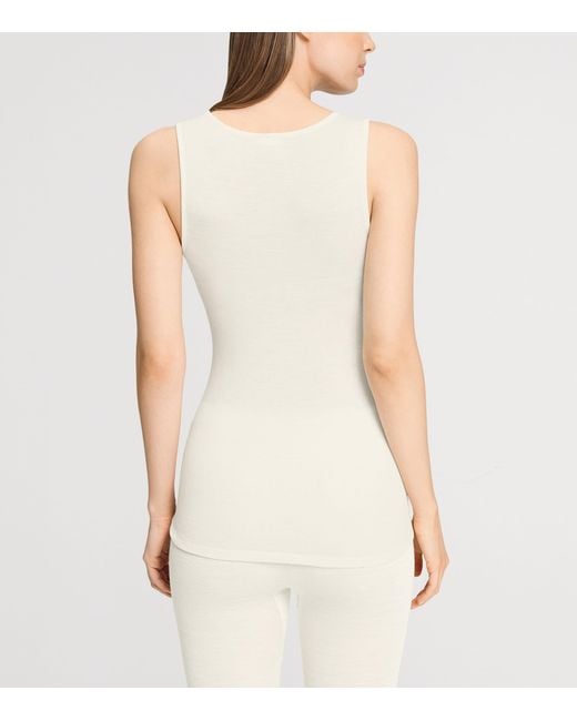 Hanro White Wool-Silk Tank Top